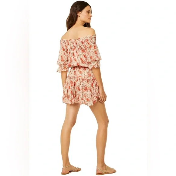 MISA Darla Mini Dress in Poppy Allover - Picture 5 of 7